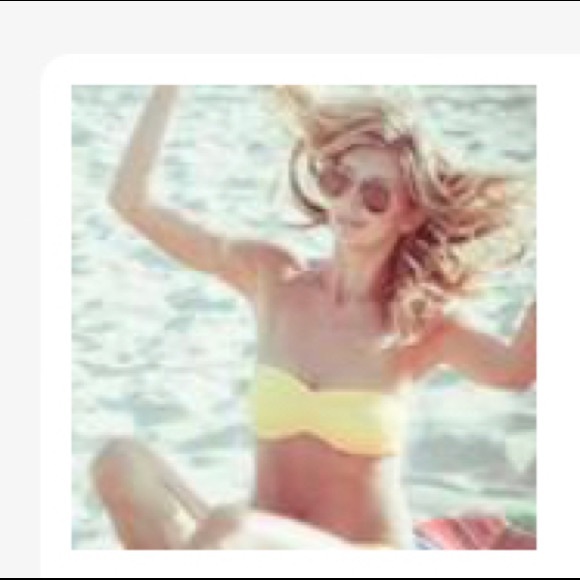 NWT Milk The Goat MLK Shinny Yellow Laguna Bando Bikini | Size S - Picture 8 of 13